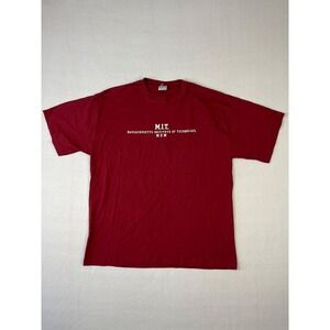 Vintage‎ MIT Shirt Womens XXL Red Massachusetts Institue Of Technology Made USA